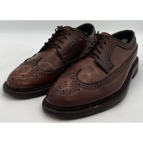 Vintage Florsheim Royal Imperial 93602 Longwing Wingtip Dress Shoes Men’s 10D main image 11